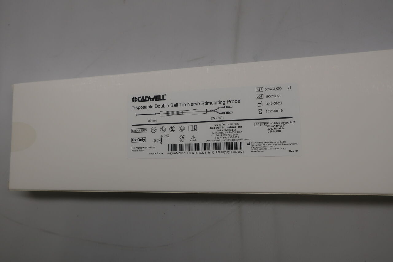 302431-000 - CADWELL - Disposable Double Ball Tip Nerve Stimulating Probe, (BX/1) - ( Expiry Date: 2025-03-21 )