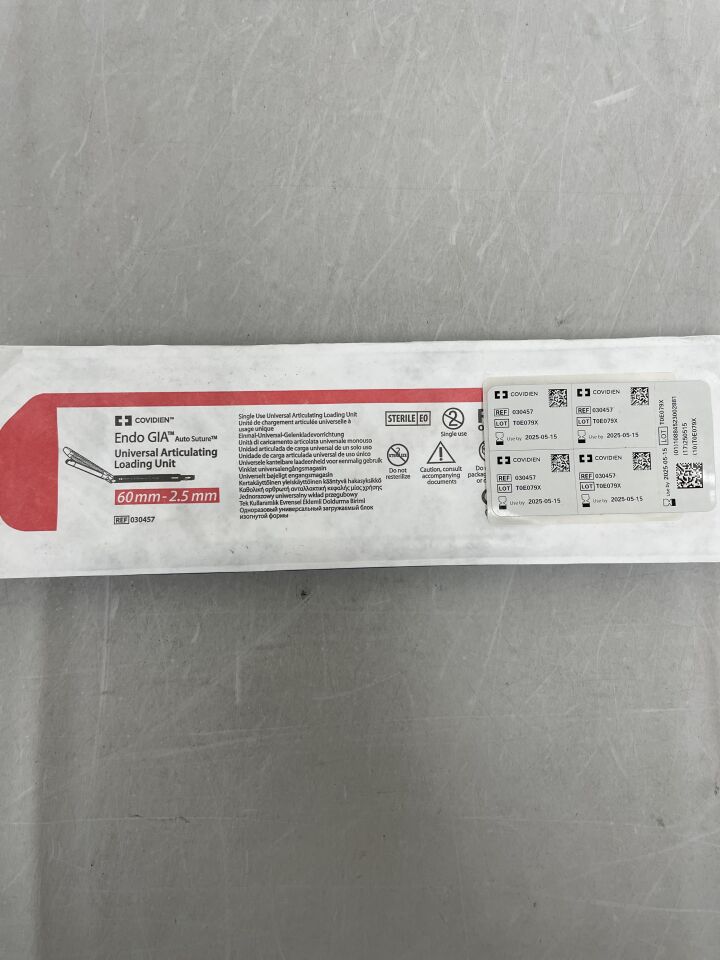 030457 - COVIDIEN - Endo Gia Auto Suture, Universal Articulating Loading Unit, 60mm, 2.5mm
, () - ( Expiry Date: 2025-05-15 )