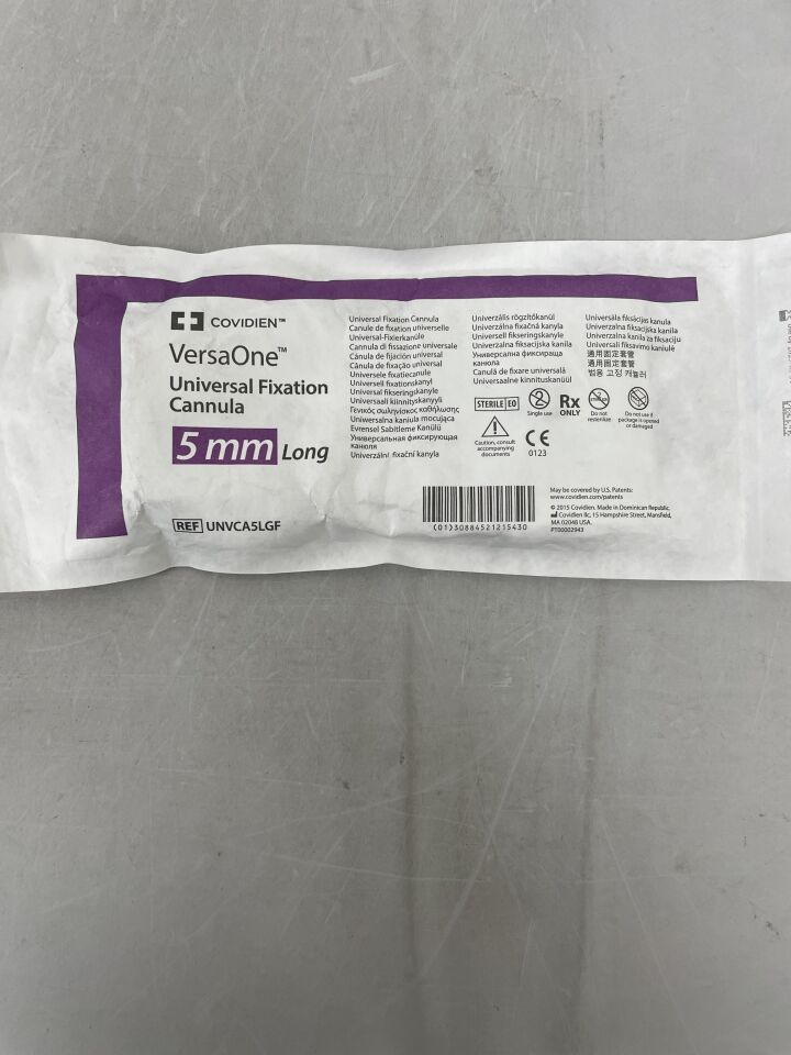 UNVCA5LGF - COVIDIEN - VersaOne 5mm Universal Long Fixation Cannula 150mm, (EA) - ( Expiry Date: 2025-05-31 )