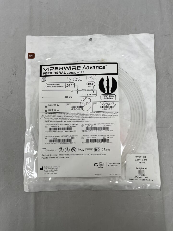 VPR-GW-14 - CSI - Viperwire Advance Peripheral Guide Wire 0.014" x 0.014" x 335cm , () - ( Expiry Date: 2025-04-30 )
