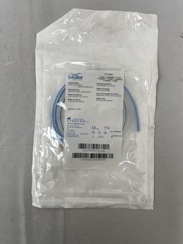 2234 - ETHICON - Blake Round Hubless Silicone Drains, 24 Fr, (EA) - ( Expiry Date: 2025-02-22 )