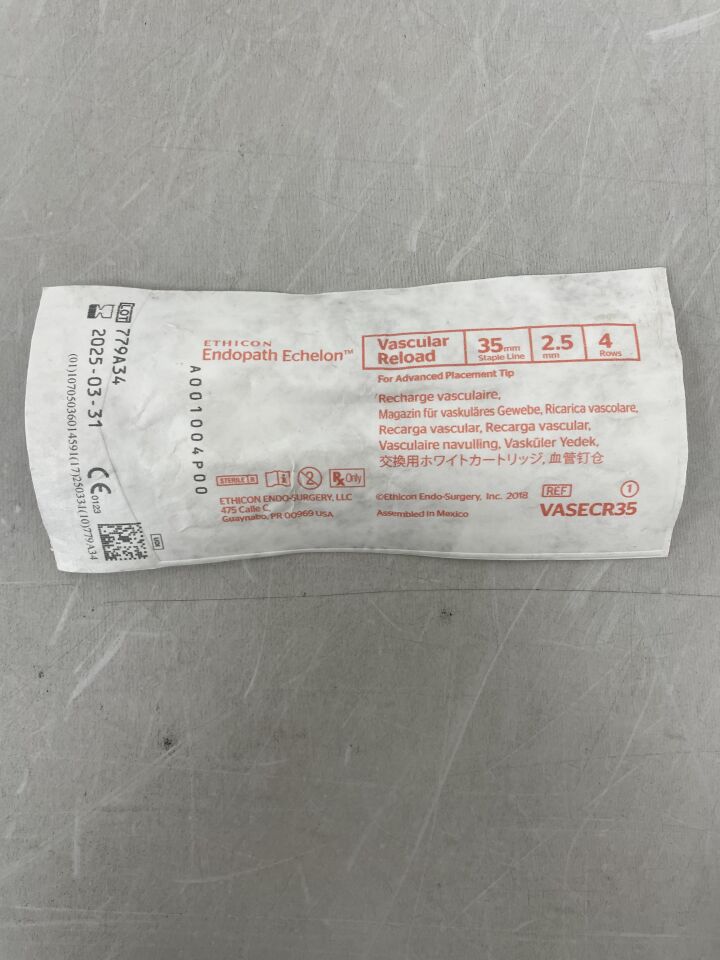 VASECR35 - ETHICON - Echelon Endopath Stapler Reload, For Advanced Placement Tip, (EA) - ( Expiry Date: 2025-03-31 )