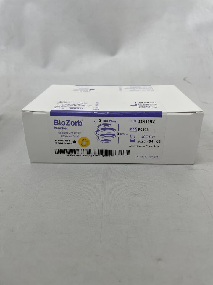 F0303 - HOLOGIC - BioZorb Marker Clips, 3 x 3cm, (BX/1) - ( Expiry Date: 2025-04-06 )