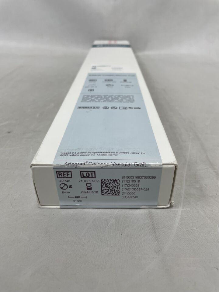 AG740 - LEMAITRE - Artegraft Collagen Vascular Graft 7.5mm x 6.5mm, 43cm, (BX/1) - ( Expiry Date: 2024-03-28 )