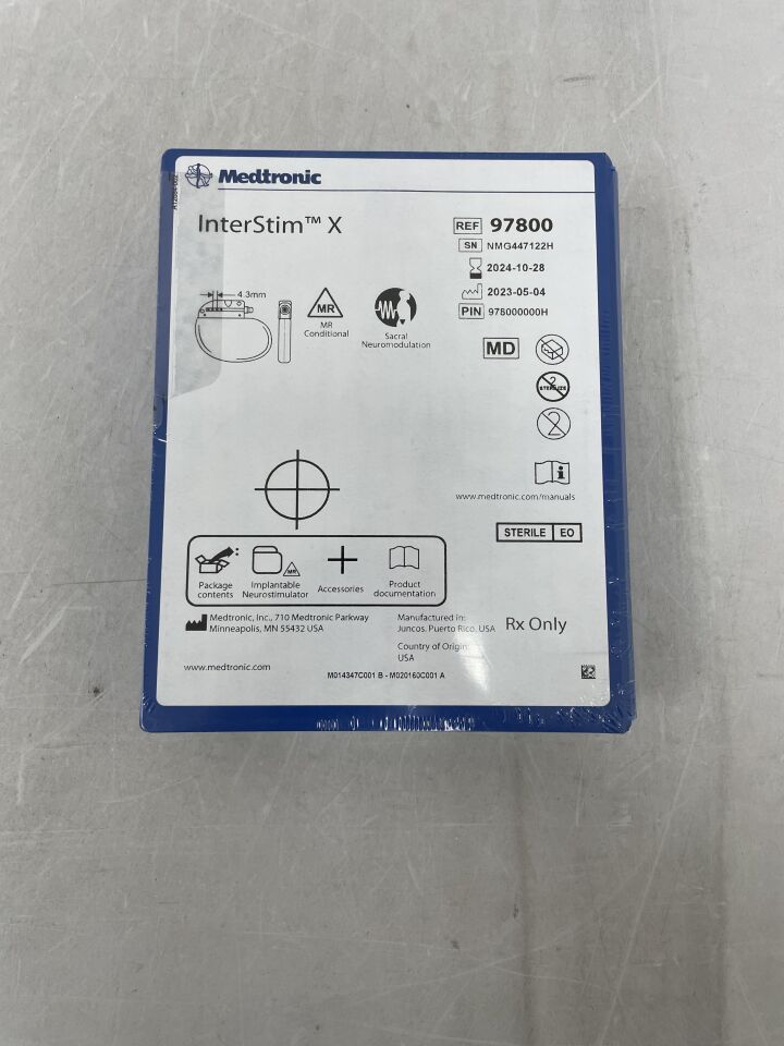 97800 - MEDTRONIC - InterStim X Recharge-Free Implantable Neurostimulator for Bladder & Bowel Control, () - ( Expiry Date: 2024-10-28 )