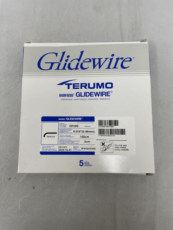 GR1805 - TERUMO - Radifocus Glidewire - Angled - .018" x 150cm x 3cm
, () - ( Expiry Date: 2024-10-31 )