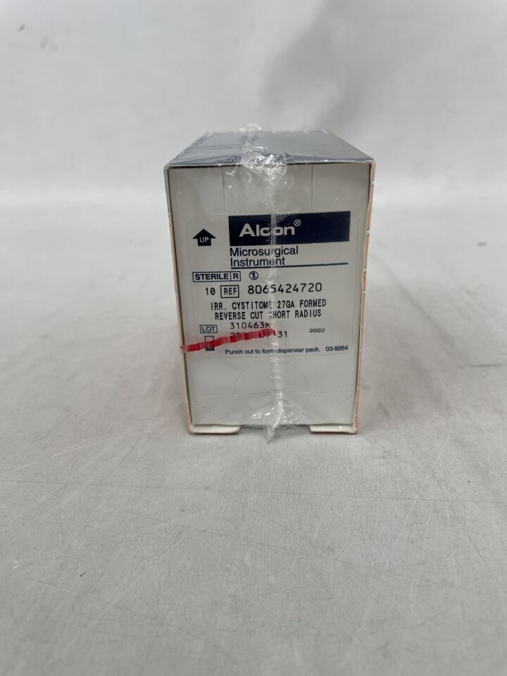 8065424720 - ALCON - 27G Irrigating Cystotome, Formed Reverse Cutting, Short Radius, (BX/10) - ( Expiry Date: 2024-07-31 )