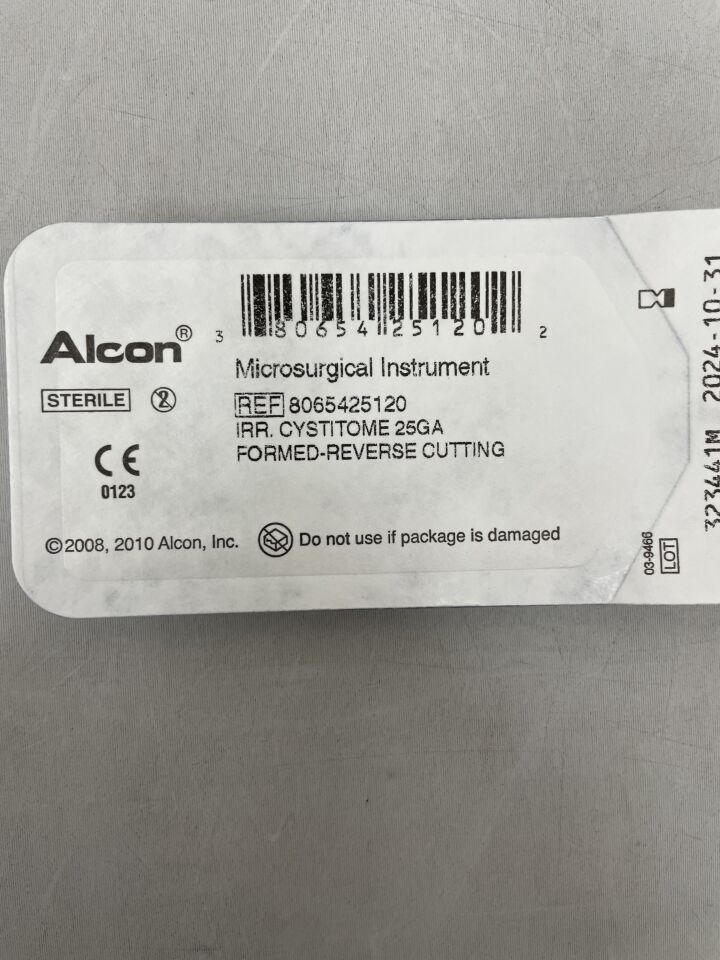 8065425120 - ALCON - Microsurgical Instruments Formed-Reverse Cutting 25Ga , (EA) - ( Expiry Date: 2024-10-31 )