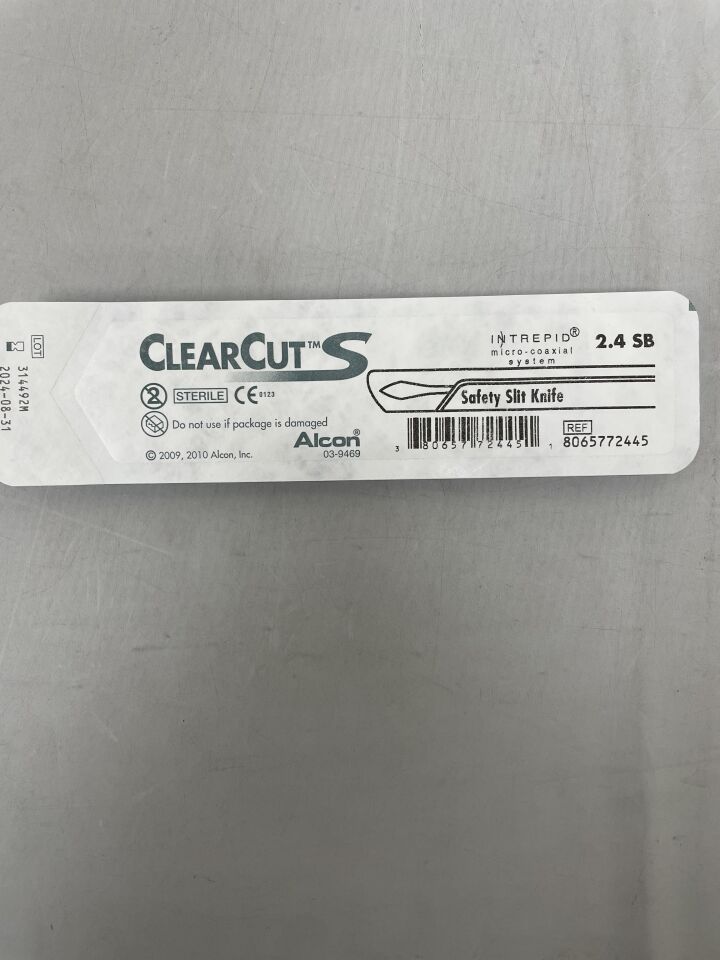 8065772445 - ALCON - ClearCut S Interpid, Safety Slit Knife 2.4 SB, (EA) - ( Expiry Date: 2024-08-31 )
