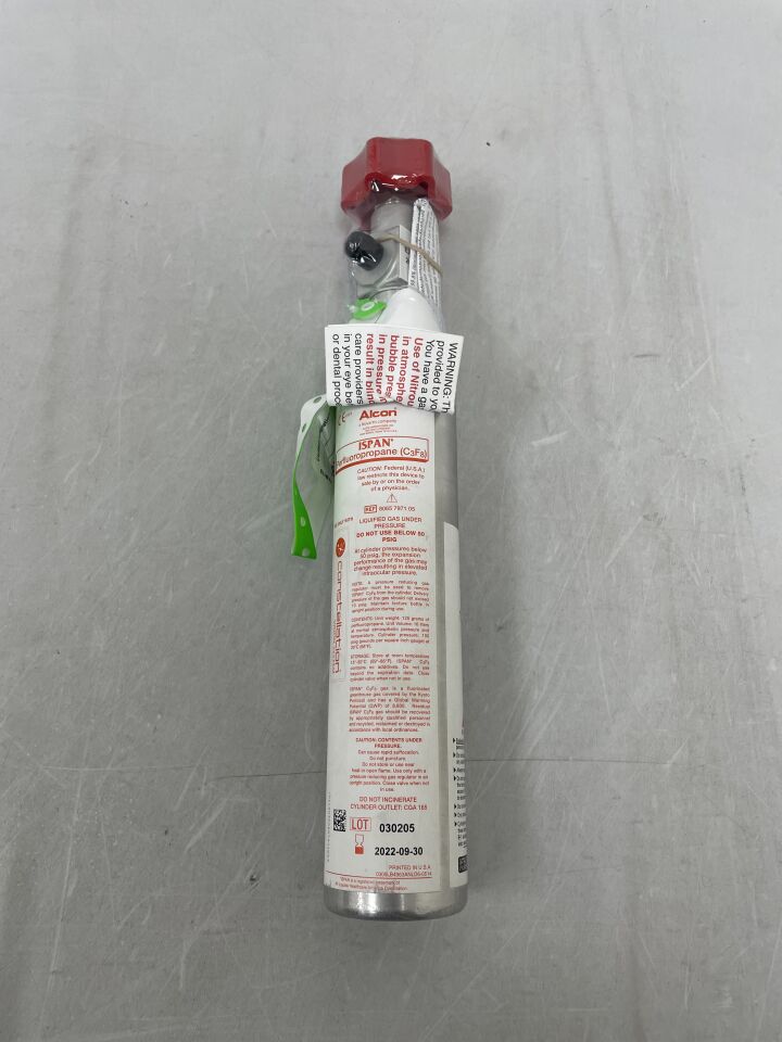 8065797105 - ALCON - ISPAN C3F8 Intraocular Gas, 125 gm, (EA) - ( Expiry Date: 2022-09-30 )