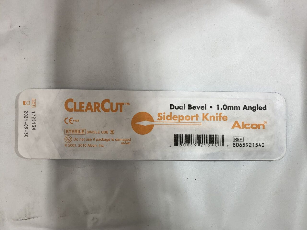 8065921540 - ALCON - ClearCut Sideport Knife, Dual Bevel Angled 1.0mm, (EA)