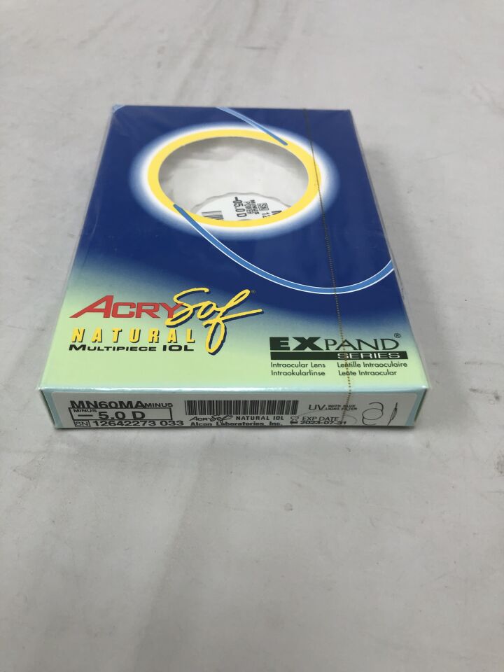 MN60MAN050 - ALCON - AcrySof Soft Acrylic Multipiece Intraocular Lens EXpand Series, 5.0D, (BX/1) - ( Expiry Date: 2023-07-31 )