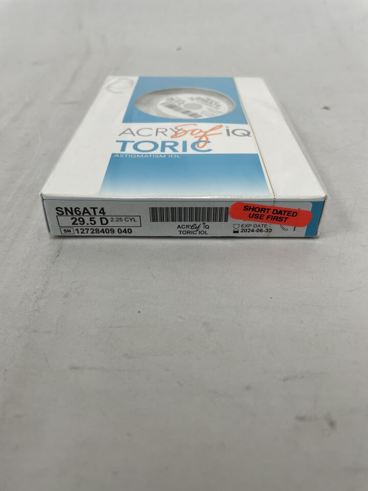 SN6AT4.295 - ALCON - ACRYSof IQ Toric Astigmatism IOL, 29.5D, (BX/1) - ( Expiry Date: 2024-01-31 )