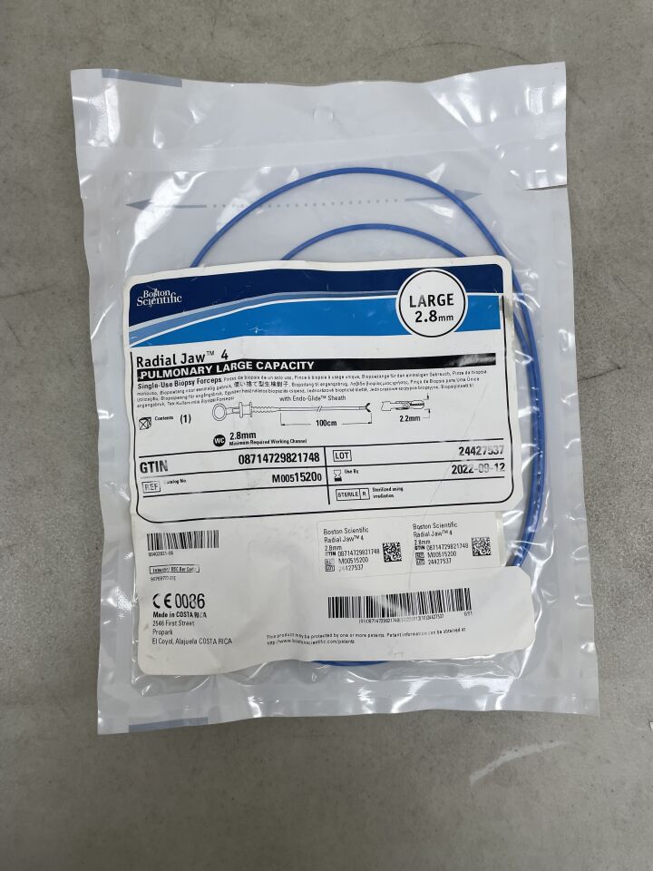 1520 - BOSTON SCIENTIFIC - Radial Jaw 4 Single-Use Biopsy Forceps - Pulmonary Large Capacity - 2.8mm x 100cm, () - ( Expiry Date: 2025-04-27 )