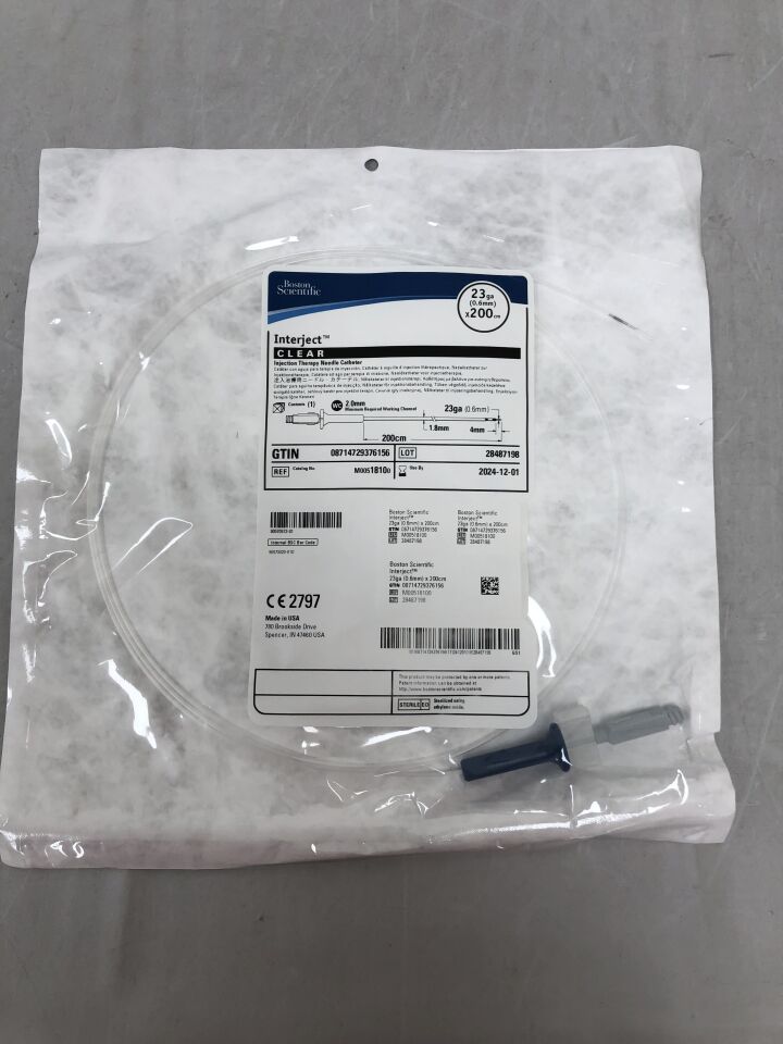 1810 - BOSTON SCIENTIFIC - Interject Injection Therapy Needle Catheter - CLEAR - 23Ga x 200cm, () - ( Expiry Date: 2024-12-01 )