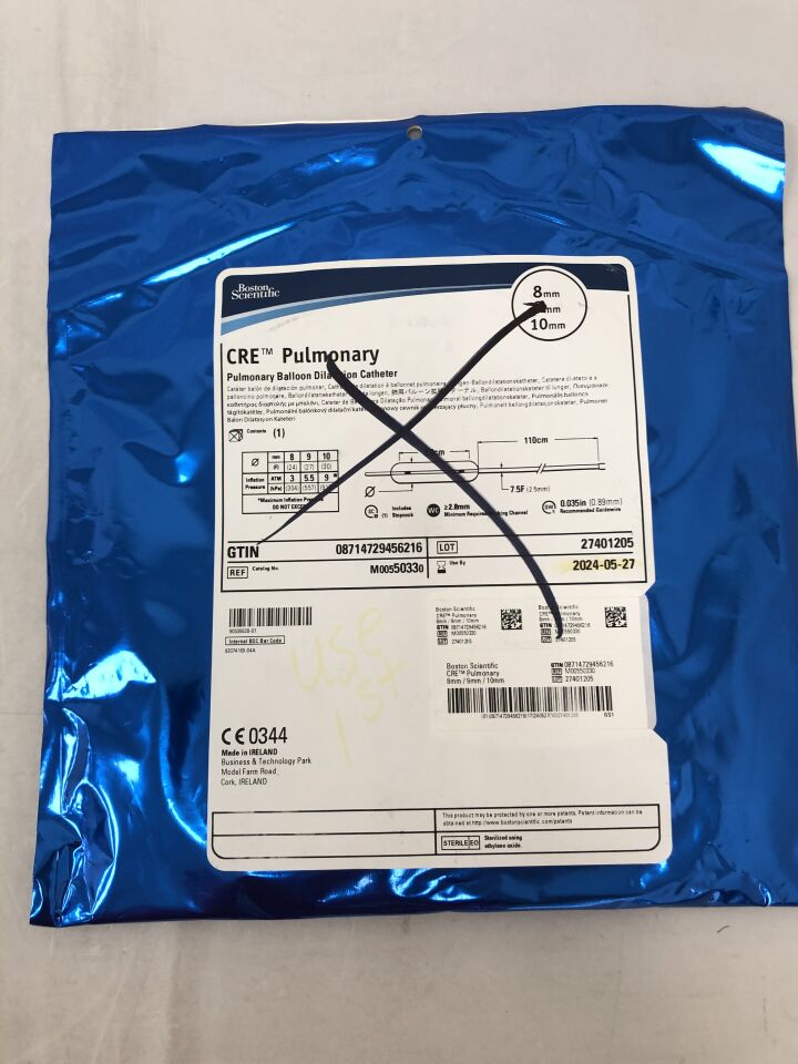 5033 - BOSTON SCIENTIFIC - CRE Pulmonary Balloon Dilatation Catheter - 8mm x 9mm x 10mm, (EA) - ( Expiry Date: 2024-05-27 )