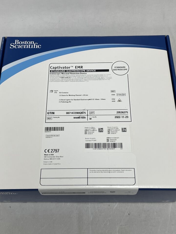 6160 - BOSTON SCIENTIFIC - Captivator EMR Endoscopic Mucosal Resection Device - Standard Gastroscope, (BX/1) - ( Expiry Date: 2022-11-29 )