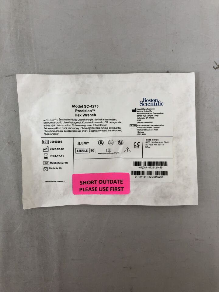 SC-4275 - BOSTON SCIENTIFIC - Precision Hex Wrench (M365SC42750), (EA) - ( Expiry Date: 2024-12-11 )