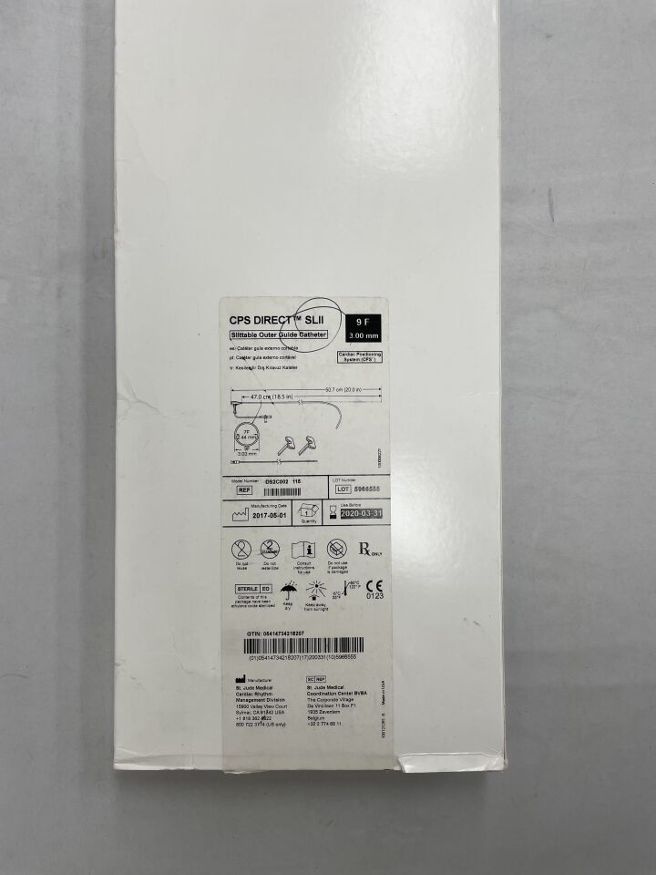 DS2C002 - ST JUDE MEDICAL - CPS DIRECT, Slittable Outer Guide Catheter, (BX/1) - ( Expiry Date: 2020-03-31 )