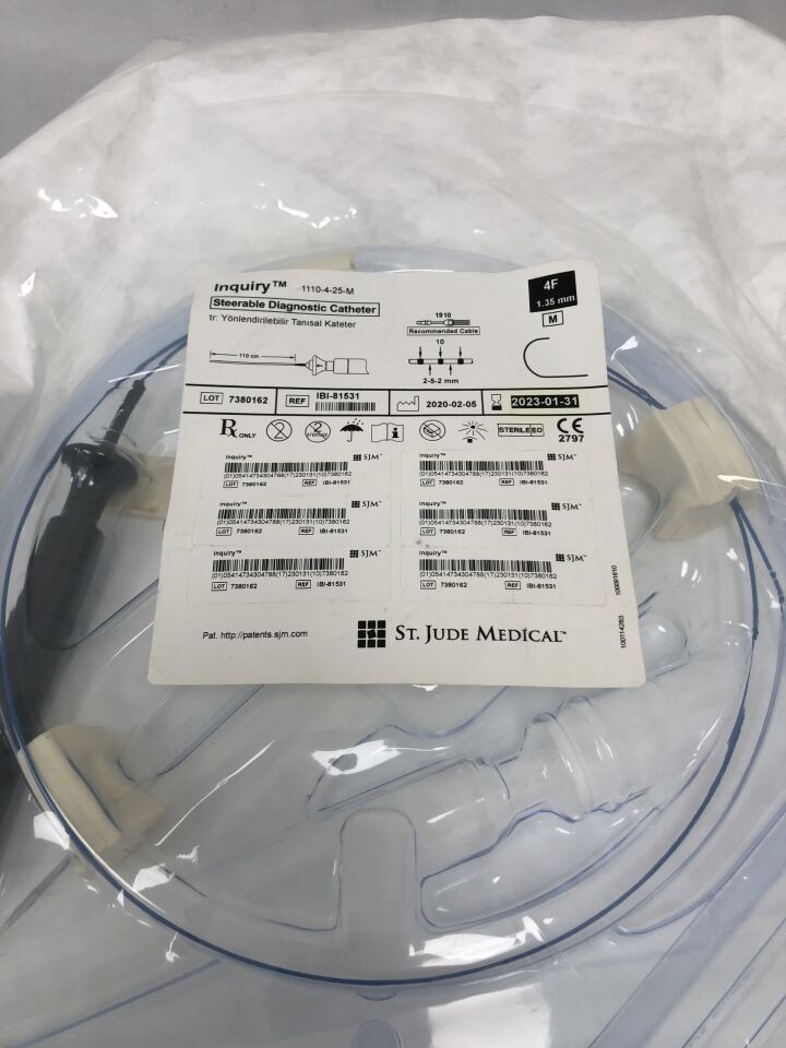 IBI-81531 - ST JUDE MEDICAL - Inquiry Steerable Diagnostic Catheter, 4F, 110cm length, (EA) - ( Expiry Date: 2023-01-31 )