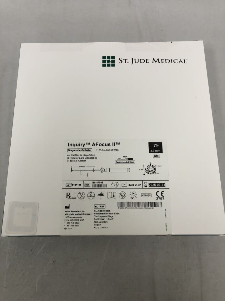 IBI-87008 - ST JUDE MEDICAL - Inquiry AFocusII Electrophysiology Catheter, 7F / 4mm / 20 Electrodes, (BX/1) - ( Expiry Date: 2025-03-31 )