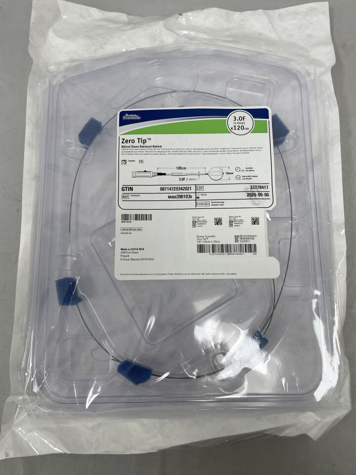 390103  -  BOSTON SCIENTIFIC  -  Zero Tip Nitinol Stone Retrieval Basket, 3F x 120cm , ( EA )  -  ( Expiry Date : 2026-09-06 )