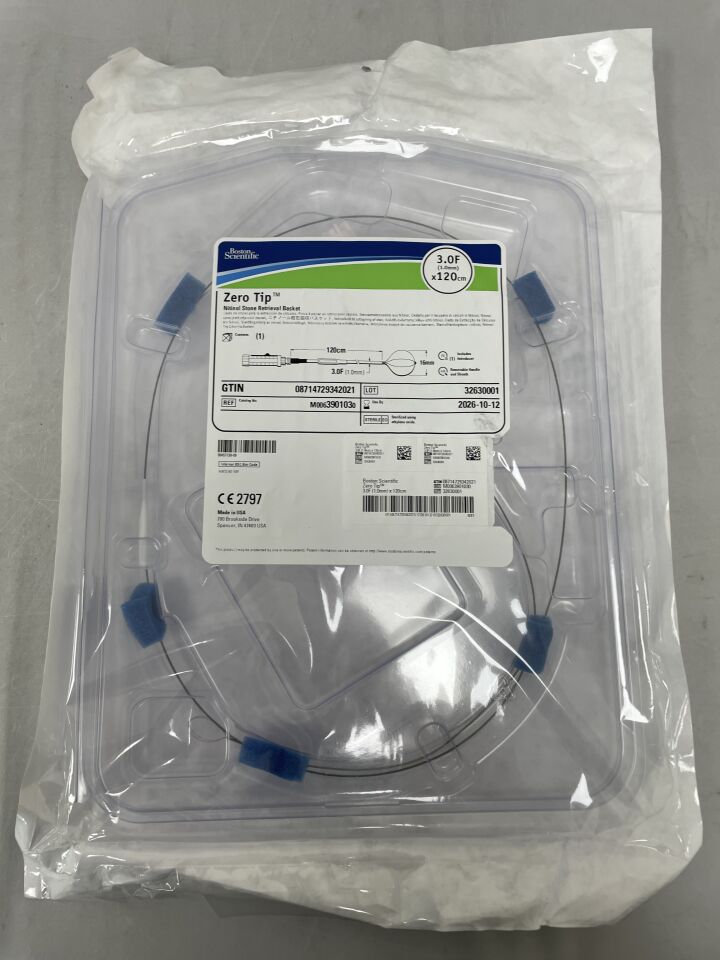 390103 - BOSTON SCIENTIFIC - 零尖端鎳鈦合金取石籃，3F x 120cm，（EA）-（有效期至：2026-10-12）
