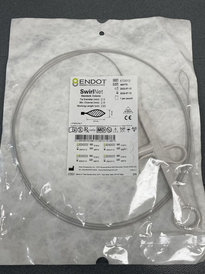 ET2012 - ENDOTHERAPEUTICS - SwirlNet Standard, Colonic 2.5mm x 2.8mm x 230cm, (EA) - ( Expiry Date: 2025-07-12 )