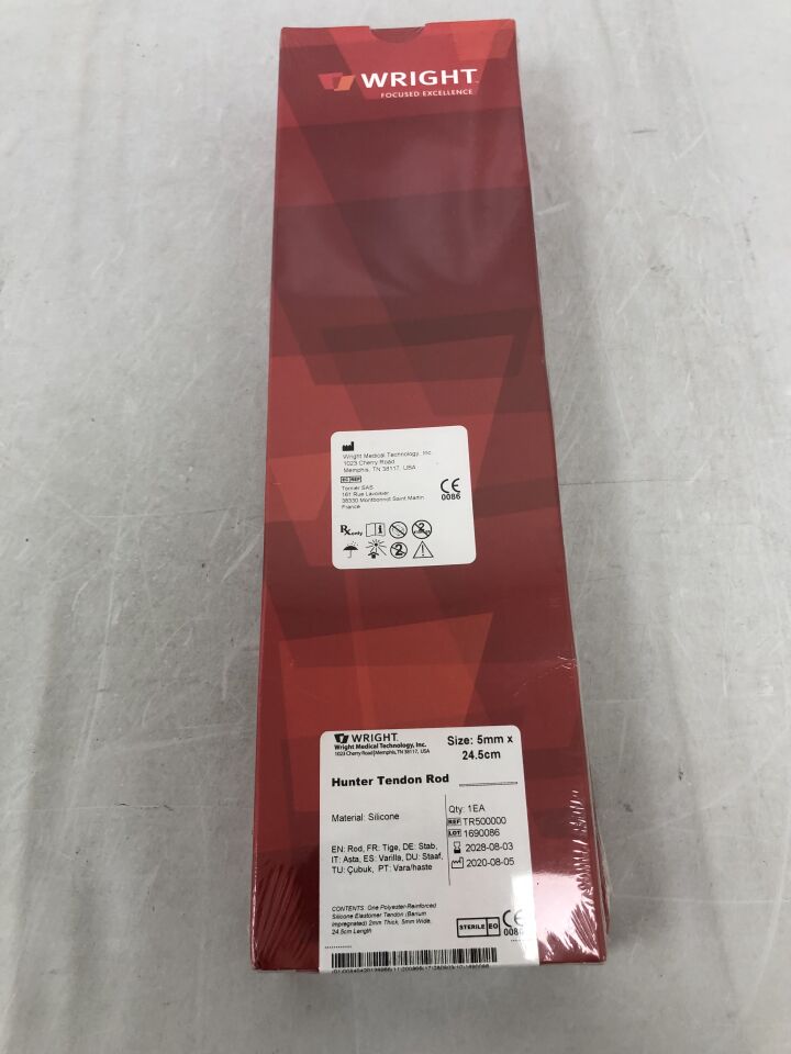 TR500000  -  WRIGHT MEDICAL  -  Hunter Standard Tendon Implant, 24.5 cm L x 6 mm W , (  )  -  ( Expiry Date :  )