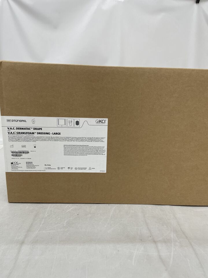 DTGF10PKL - KCI - VAC Dermatac Drape & VAC Graunfoam Dressing, Large, (BX/10) - ( Expiry Date: 2024-01-31 )