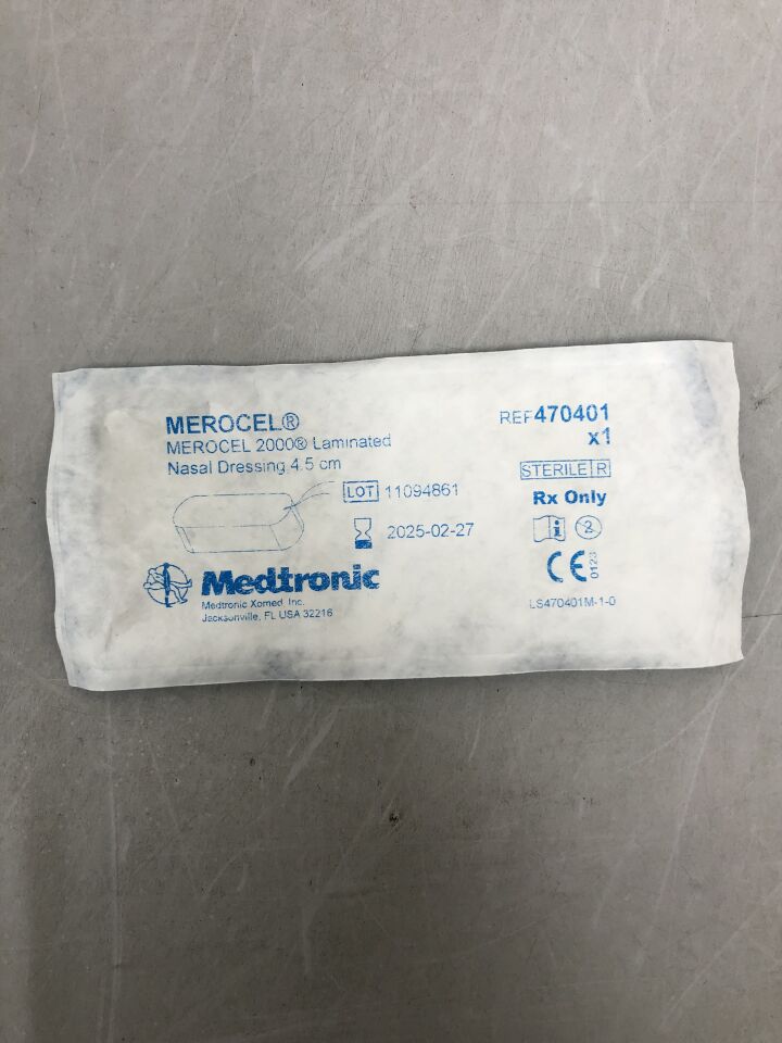 470401 - MEDTRONIC - Merocel 2000 Laminated Nasal Dressing w/String 4.5cm, (EA) - ( Expiry Date: 2025-02-27 )