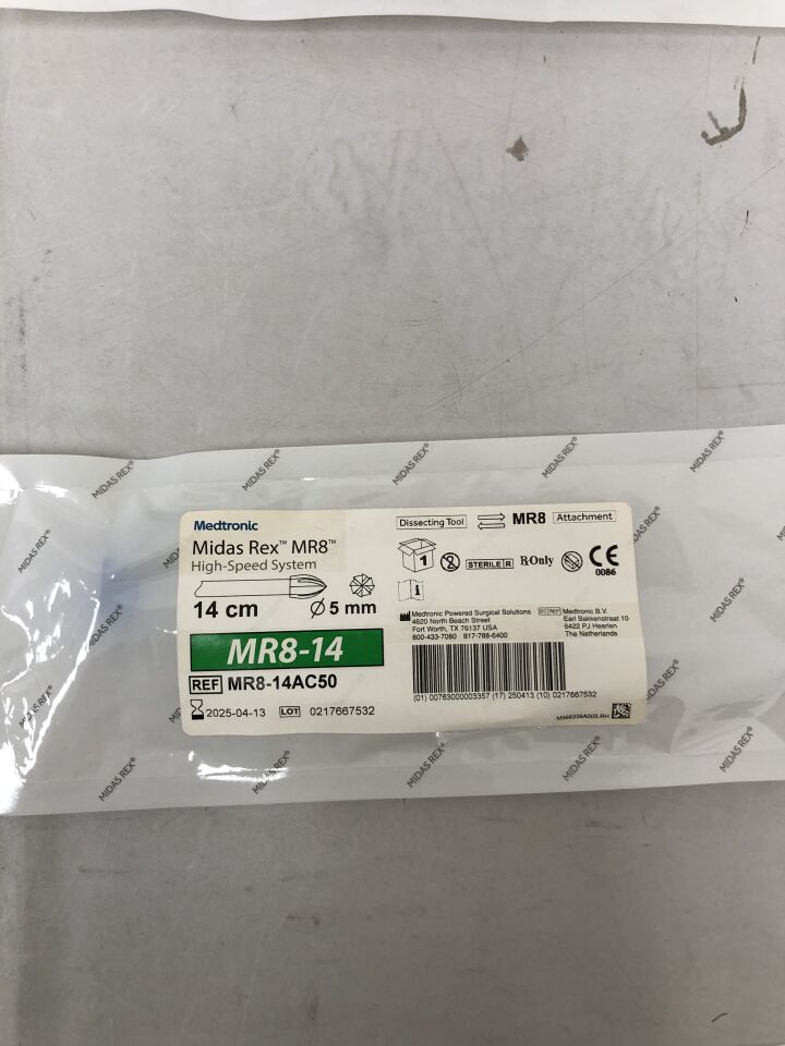MR8-14AC50 - MEDTRONIC - Midas Rex MR8 High-Speed Surgical Tool, Acorn Cutting Burr, 14cm x 5mm, (EA) - ( Expiry Date: 2025-04-13 )