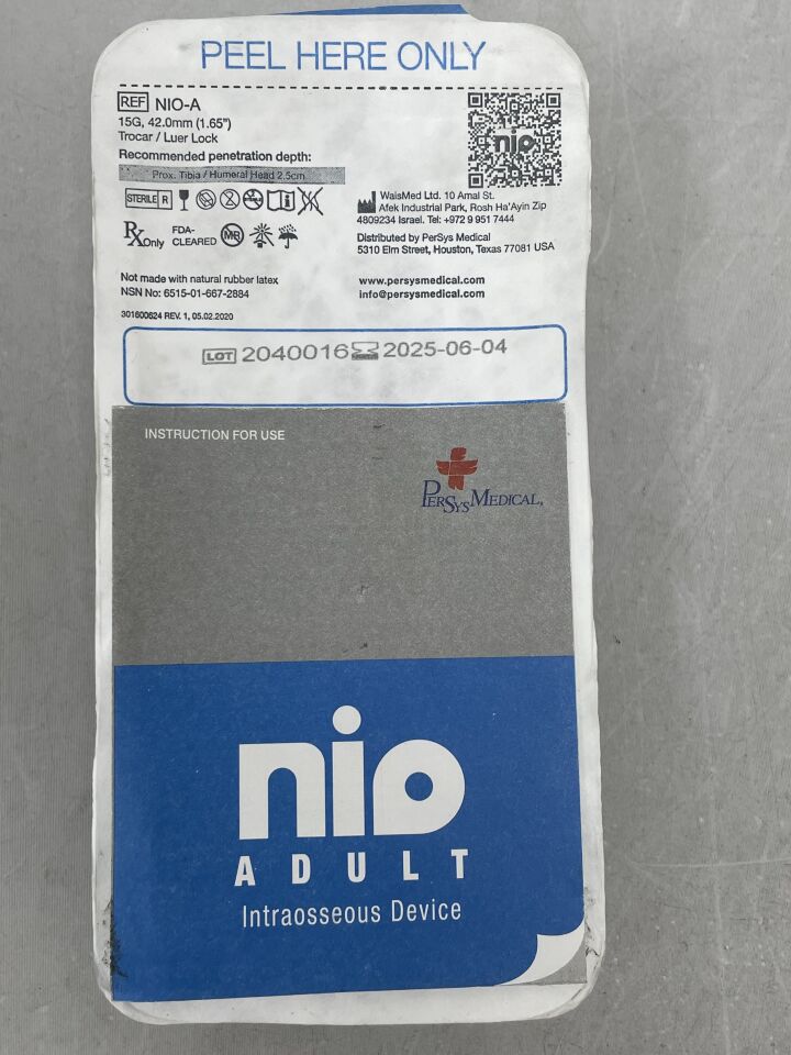NIO-A - PERSYS MEDICAL - NIO Intraosseous Access Device, Adult, (EA) - ( Expiry Date: 2025-06-04 )