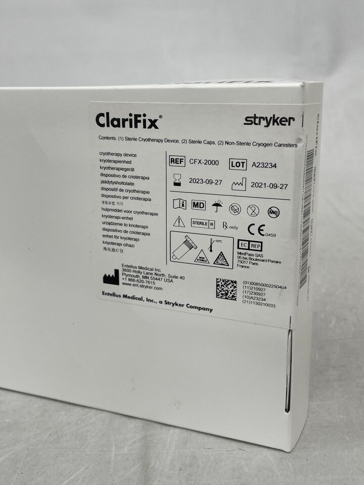 CFX-2000 - STRYKER - clarifix cryotherapy system, (BX/1) - ( Expiry Date: 2023-09-27 )