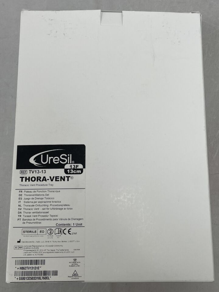 TV13-13 - URESIL - Thoracic Vent Procedure Tray, 13F, 13cm, (BX/1) - ( Expiry Date: 2025-03-03 )