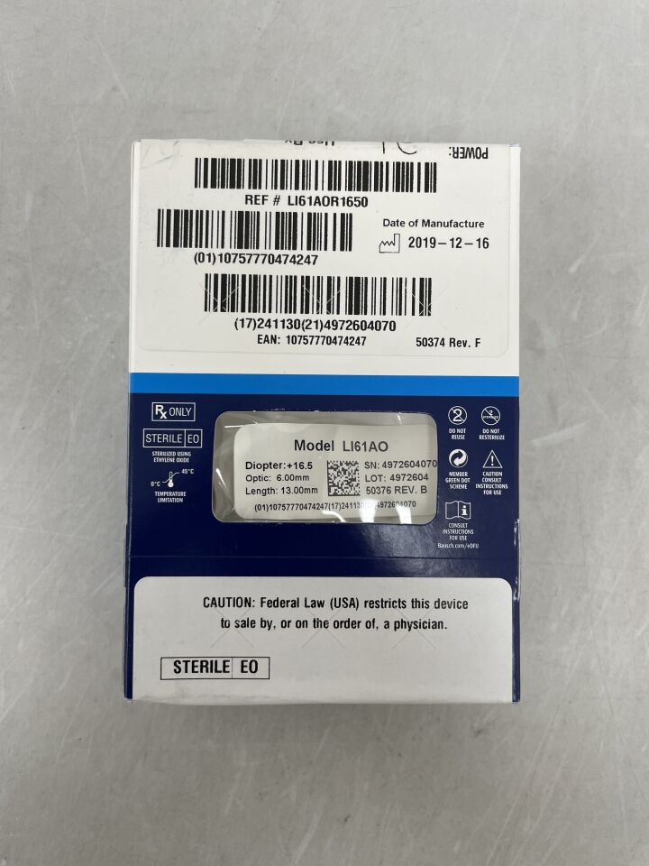 LI61AOR1650 - BAUSCH & LOMB - SofPort IOL Advanced Optics Aspheric Lens, +16.5D, ()