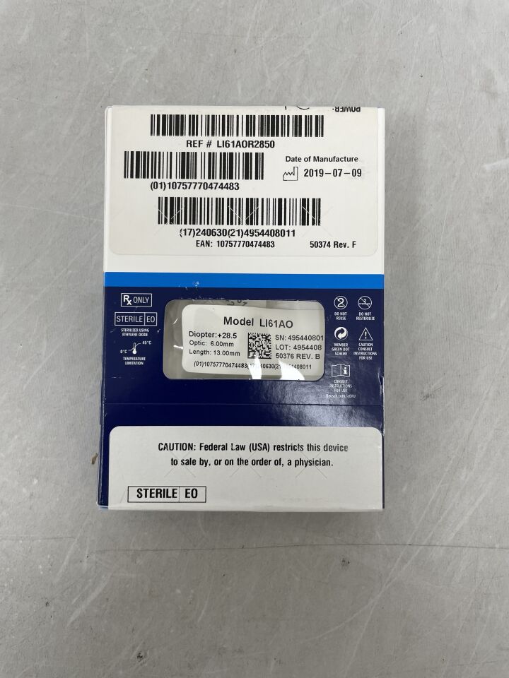 LI61AOR2850 - BAUSCH & LOMB - SofPort IOL Advanced Optics Aspheric Lens, +28.5D, ()