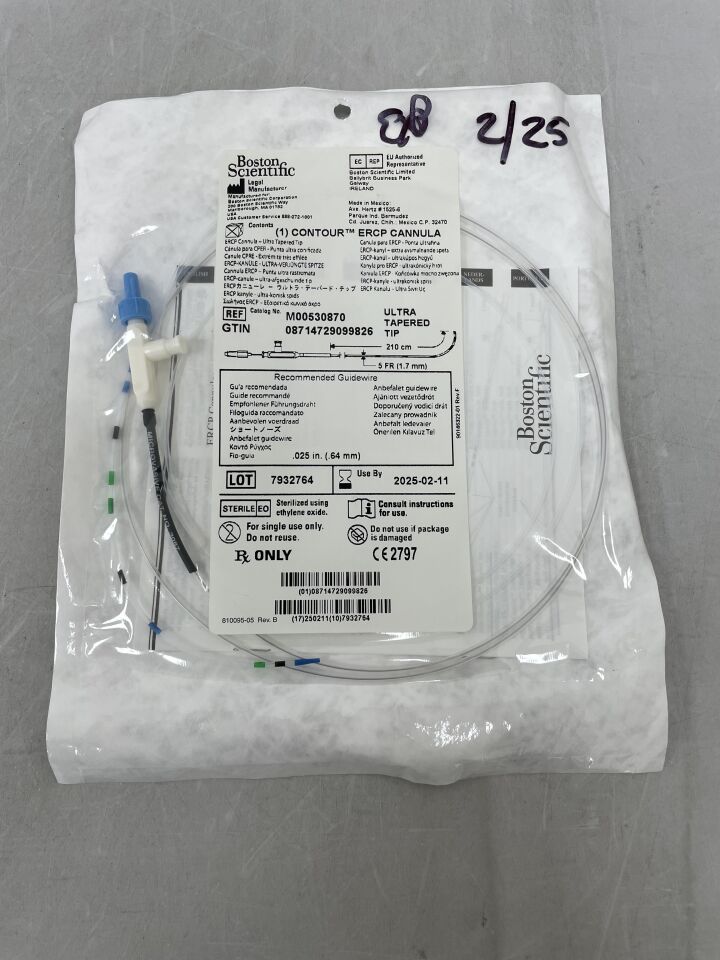 3087 - BOSTON SCIENTIFIC - Contour ERCP Cannula 5Fr 1.7mm x 210cm Ultra Tapered, () - ( Expiry Date:  )