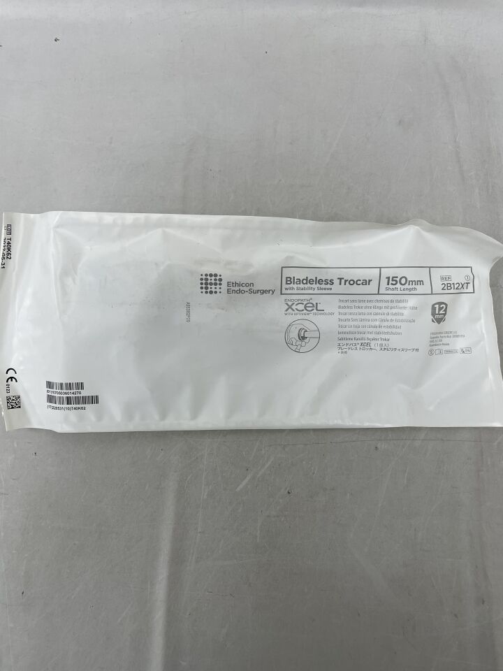 2B12XT - ETHICON - Endopath Xcel Stability Sleeve Bladeless Trocar, 12 dia. x 150 mm L Shaft, () - ( Expiry Date:  )