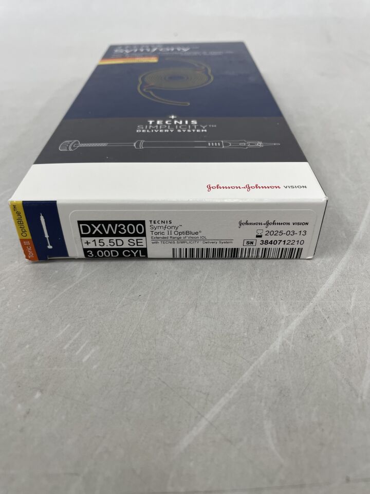 DXW300U155 - JOHNSON & JOHNSON - Tecnis Symfony Toric II Optiblue Simplicity IOL, +15.5D, () - ( Expiry Date:  )