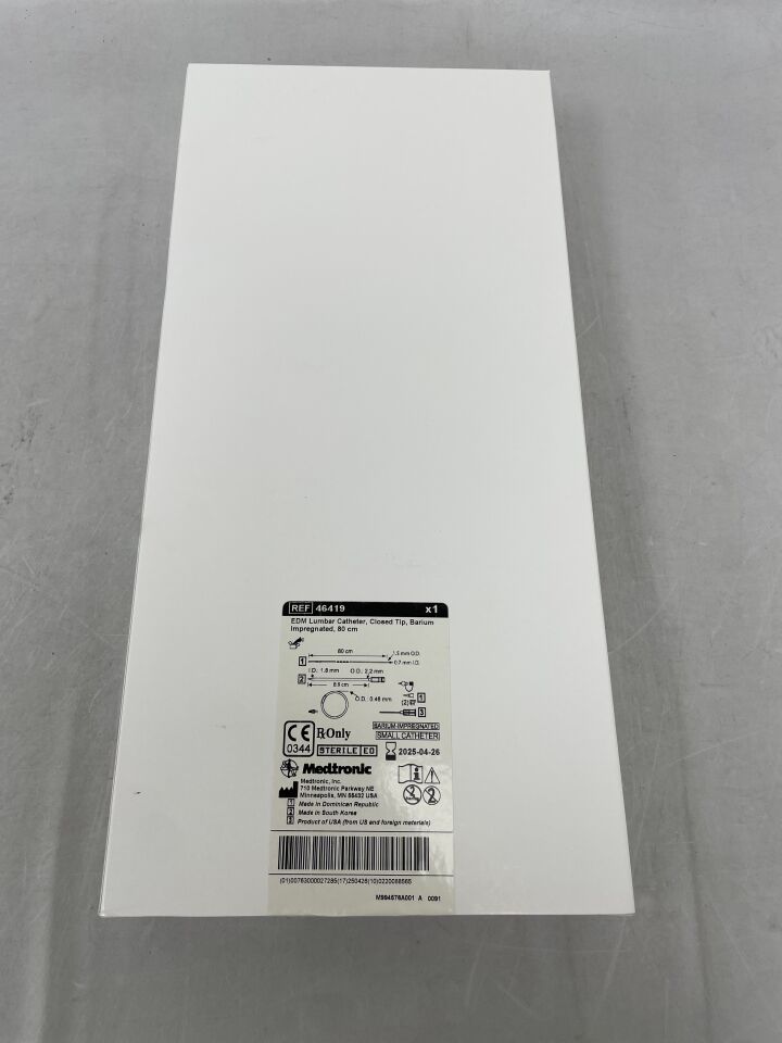 46419 - MEDTRONIC - EDM Lumbar Catheter, Closed Tip, Barium Impregnated, 80cm, () - ( Expiry Date:  )