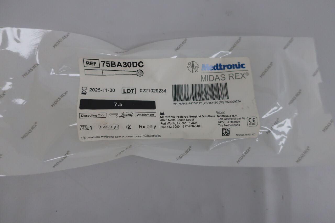 75BA30DC - MEDTRONIC - Midas Rex Coarse Diamond Ball Cutting Burr, 3 mm Head Diameter, 7.5 cm Shaft Length, () - ( Expiry Date:  )