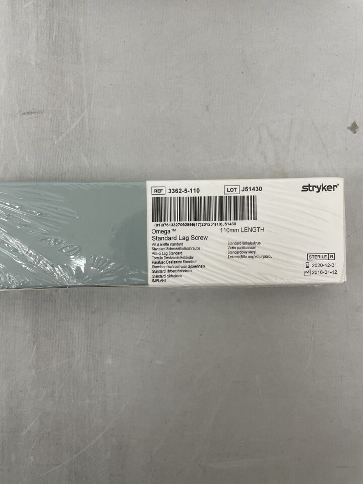 3362-5-110 - STRYKER - Omega + Plus Standard Lag Screw 13mm x 110mm, () - ( Expiry Date:  )