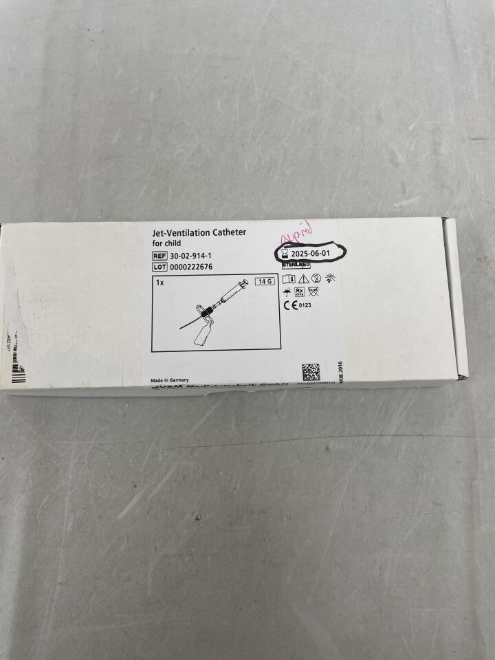 30-02-914-1 - VBM - Jet-Ventilation Catheter For Child, 14G, () - ( Expiry Date:  )