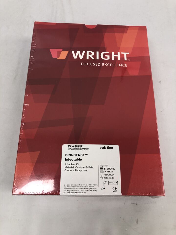 87SR0050 - WRIGHT MEDICAL - Pro-Dense Bone Graft Substitute Injectable Implant Kit, 5cc, () - ( Expiry Date:  )