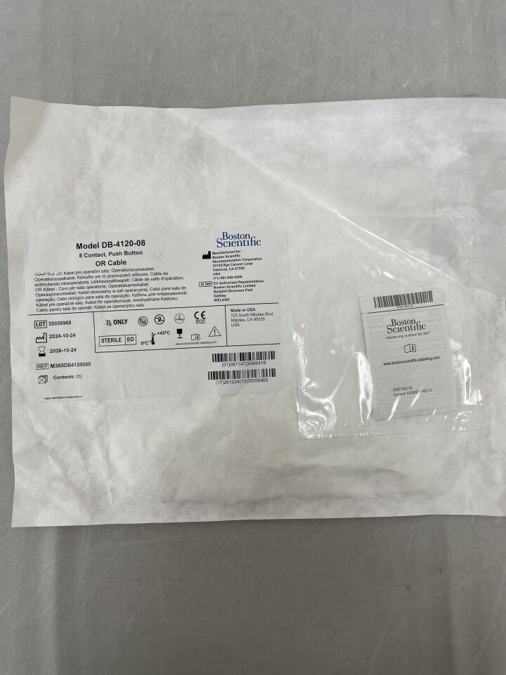 DB-4120-08 - 波士頓科學 - 或電纜，8觸點按鈕，（）-（有效期限：）