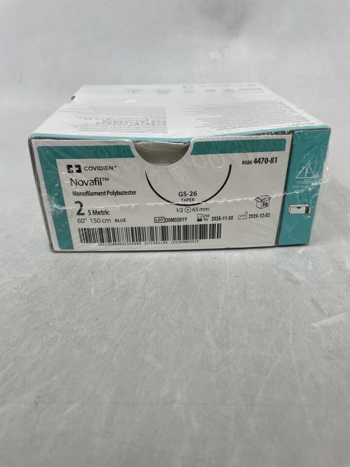 4470-81 - COVIDIEN - 2 美敦力 Novafil 藍色 60" GS-26 錐形接頭，（）-（有效期限：）