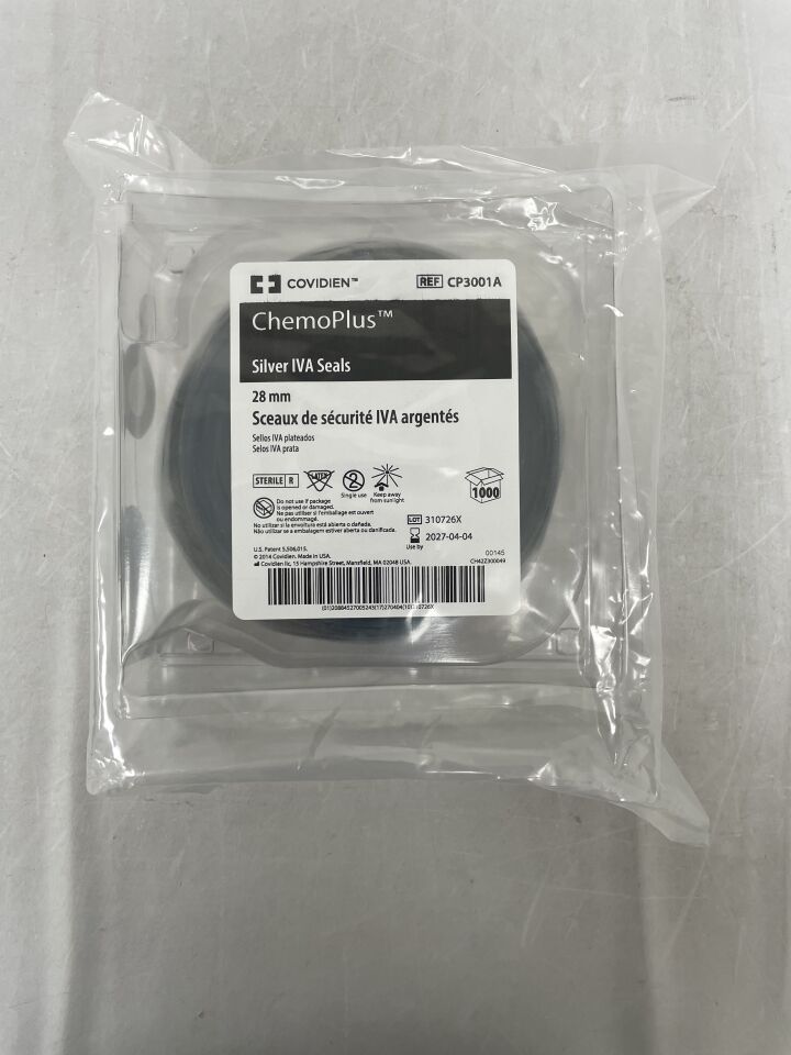 CP3001A - COVIDIEN - ChemoPlus 銀離子IVA密封圈，28毫米（1000個/包），（）-（效期：）