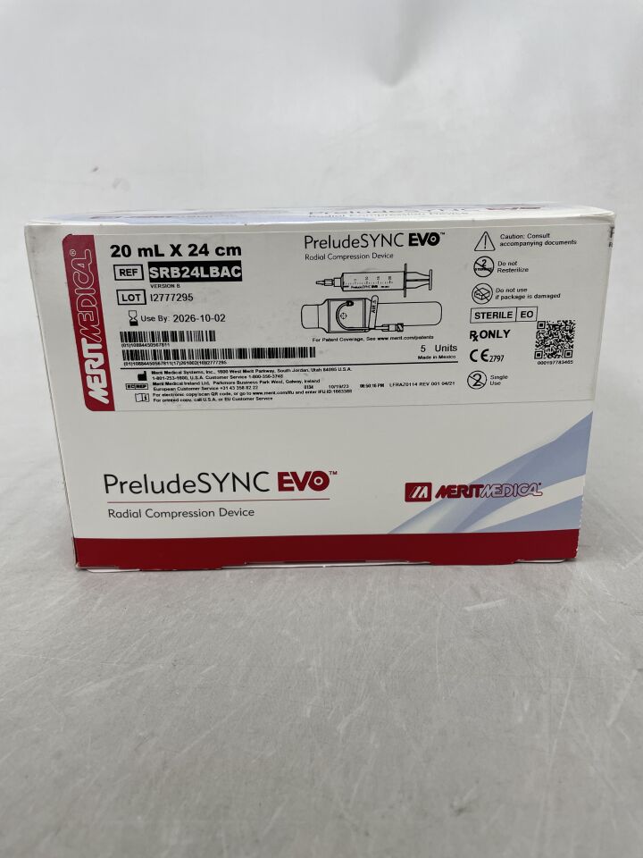 SRB24LBAC - MERIT MEDICAL - Dispositivo de compresión radial PreludeSYNC EVO 20 ml x 24 cm, ( ) - ( Fecha de caducidad : )