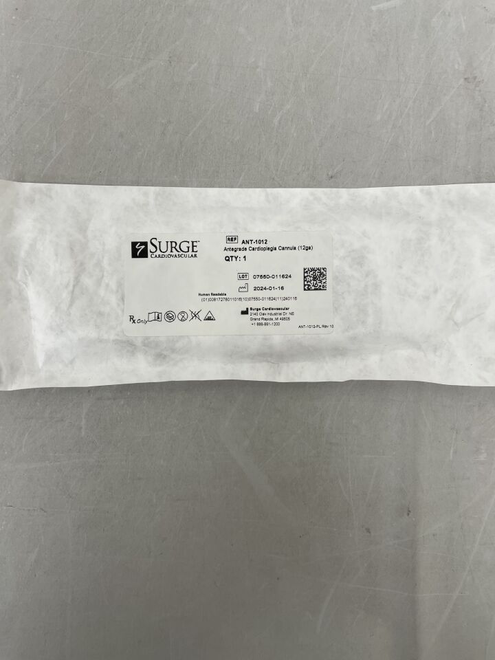 ANT-1012  -  SURGE CARDIOVASCULAR  -  Antegrade Cardioplegia Cannula, 12G , (  )  -  ( Expiry Date :  )
